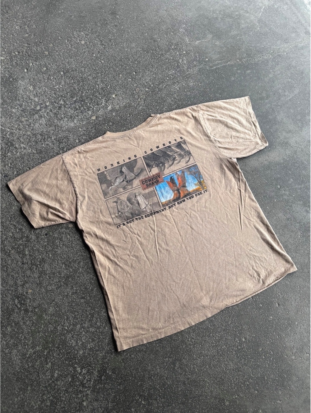 Vintage 90s USA Made Cowboy Graphic T-Shirt